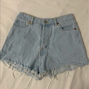 High Rise Denim Shorts